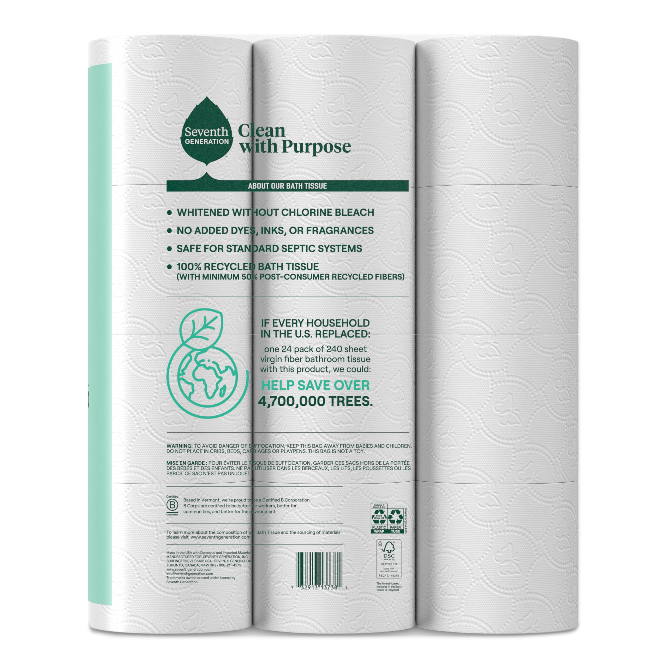 Amazon.com: Seventh Generation Toilet Paper, 100% Recycled 2-Ply